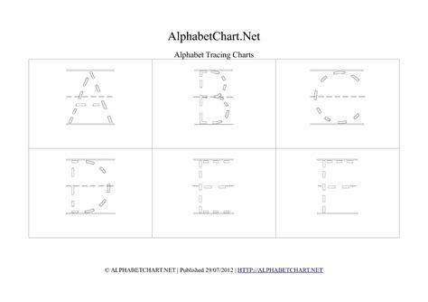 alphabet letter tracing charts alphabet chart net