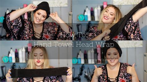 How To Hand Towel Head Wrap Youtube