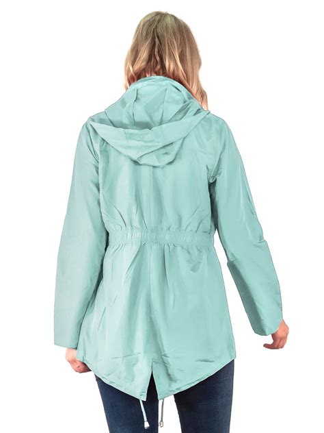 New Womens Waterproof Jacket Ladies Hooded Windproof Breathable Outdoor