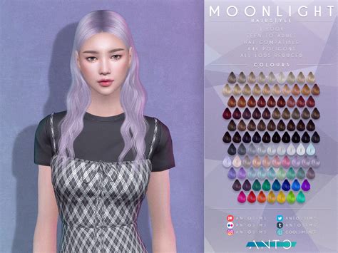The Sims Resource Moonlight Hair