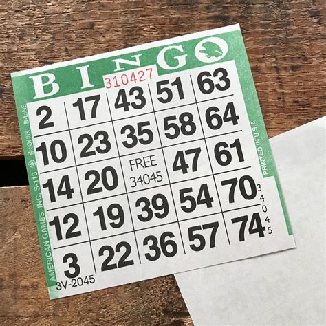 Green Bingo Cards Set Of 20 Bingo Sheets Junk Journal Etsy