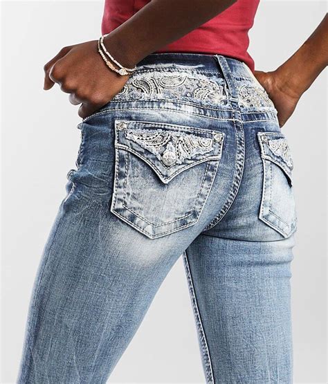 Miss Me Mid Rise Boot Stretch Jean Womens Jeans In M721 Buckle