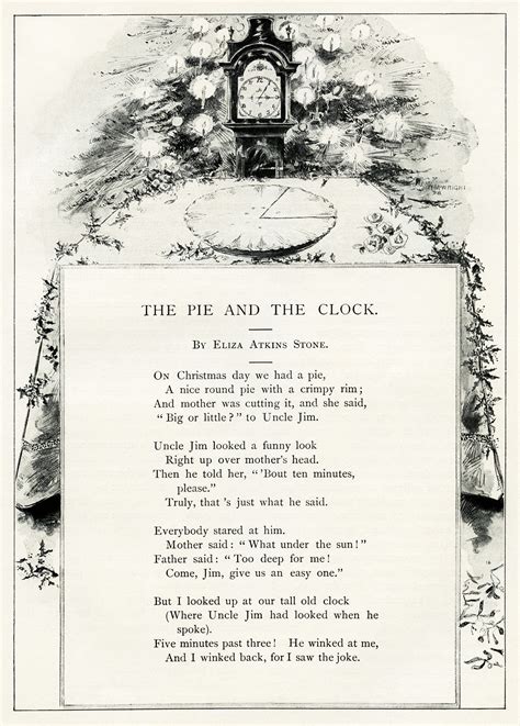 Christmas Poem By Eliza Atkins Stone Old Design Shop Blog