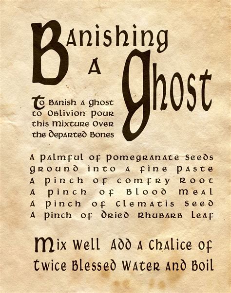 Banishing A Ghost Charmed Book Of Shadows Charmed Book Of