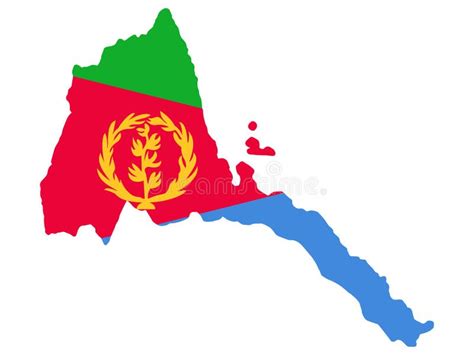 Eritrea Map Flag Vector Illustration Eps Stock Vector Illustration