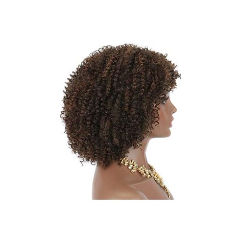 Kalyss Synthetic Short Afro Kinky Curly Wigs For Women Realistic