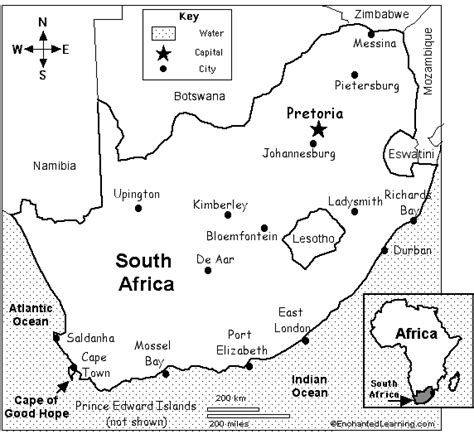 Blank Map Of South Africa To Label