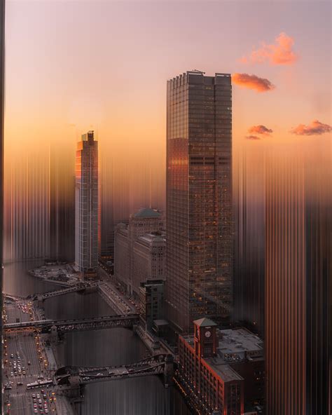 Rendering Chicago Sunset City Photography Chicago Photography