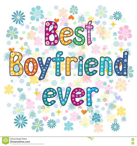 Best Boyfriend Ever Greeting Card Stock Vector Illustration Of