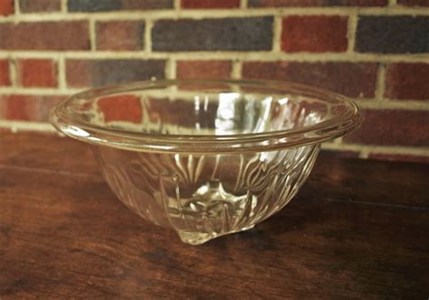 Vintage Hazel Atlas Clear Depression Glass Mixing Bowl With Etsy