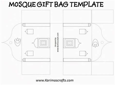 Mosque T Bag Template 30 Days Of Ramadan Crafts T Bag