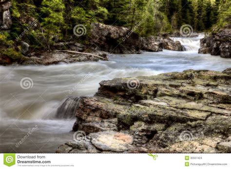 Waterfall Glacier National Park Stock Photo Image Of Beautiful Park
