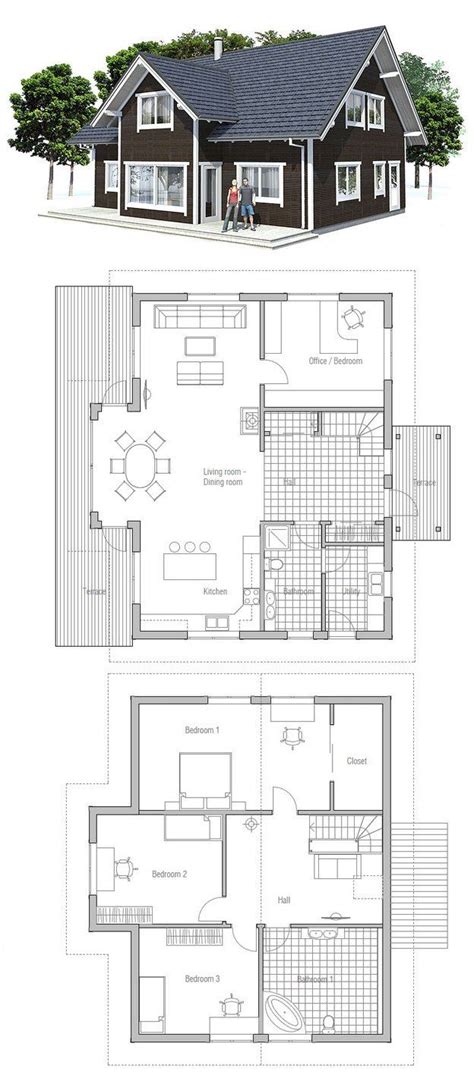 A ranch home may have simple lines and lack of embellishment, presenting a clean façade, while farmhouse will boast generous porch space for outdoor living. Modest & affordable small house plan. Three bedrooms, two ...