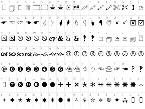 Computer Keyboard Wingdings Webdings Character Map Fo