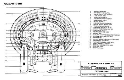 Nebula Class Starship Cutaway Specs