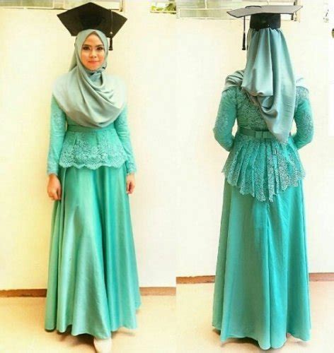 Model Baju Gamis Untuk Wisuda Terbaru Jilbab Voal
