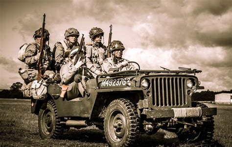 Wallpaper Weapons Soldiers Equipment Jeep Willis Mv Willys Mb