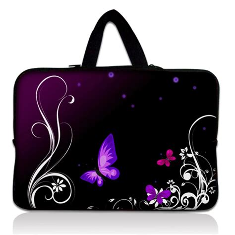 Buy Purple Butterfly Laptop Bag For Women Tablet