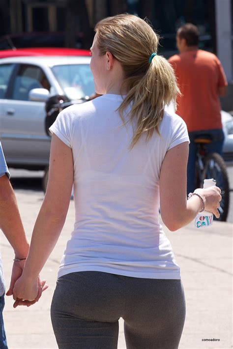 Round Ass Blond In Tight Lycra Pawg Divine Butts Public Candid