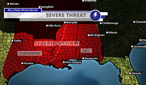 Severe Weather Threat To Unfold Across Much Of The Region Tomorrow