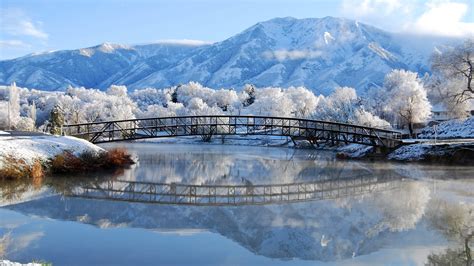 Nature Winter Landscape Snow Reflection Wallpapers Hd