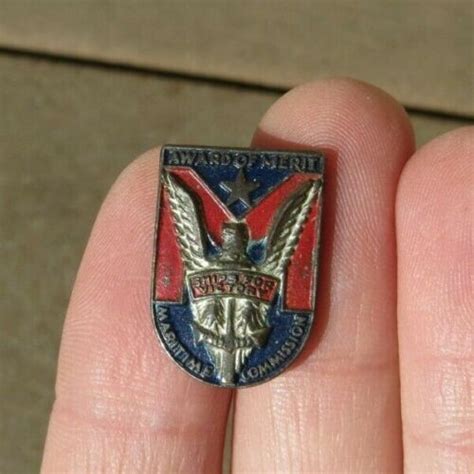 Ww2 Us Merchant Marine Service Usms Ships For Victory Pin Award For