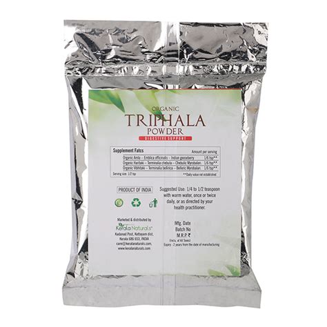 Buy Kerala Naturals Organic Triphala Powder 100 Gm Pack Of 2 100 Gm