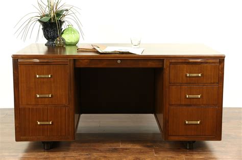 A desk or writing table can be an incredible piece of furniture, especially if you choose an antique item with a rich history behind it. SOLD - Midcentury Modern 1950's Vintage Executive Desk ...