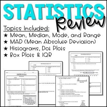 Middle School Math | 6th Grade Math | Statistics Review | Mean, Median