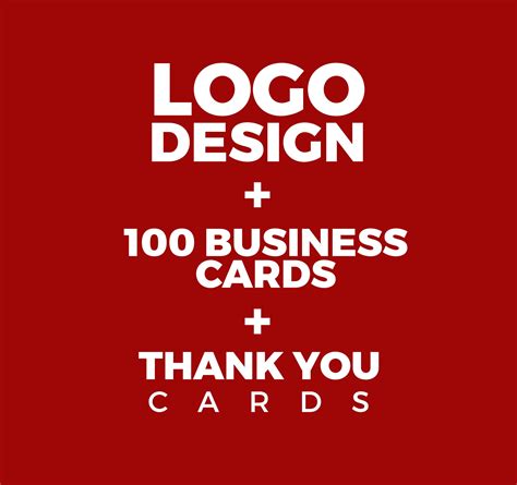 Bundle Of Logo Design Thank You Cards And Business Card Etsy