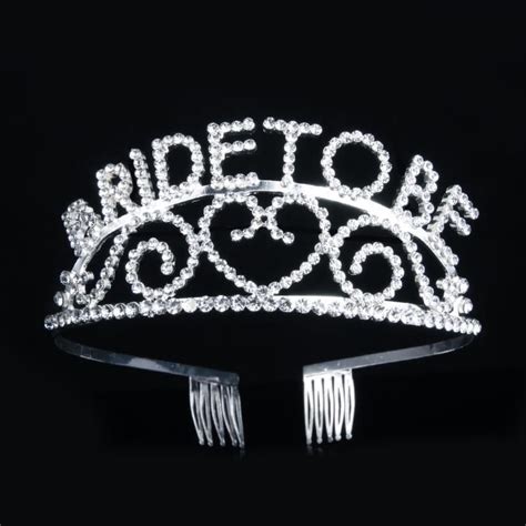 Bachelorette Party Wedding Bridal Shower Supplies Rhinestone Tiara Crown Hair Accessories