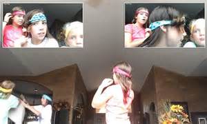 Girls Doing Youtube Hair Styling In South Dakota See Cat Get Stuck In