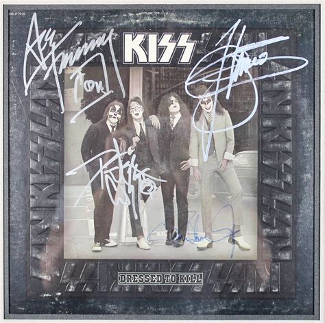 Lot Detail Kiss Group Signed Dressed To Kill Album Cover W Simmons