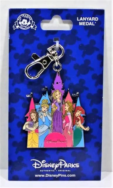 Disney Princess Rapunzel Ariel Aurora Belle Cinderella Lanyard Medal New Cute 19 99 Picclick