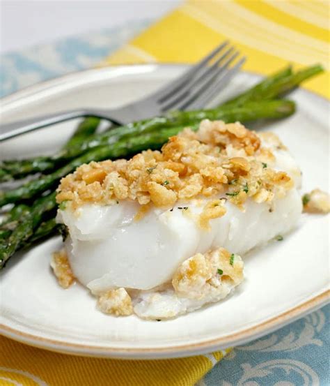 Boston Baked Cod Erica S Recipes Baked Fish With Ritz Crackers
