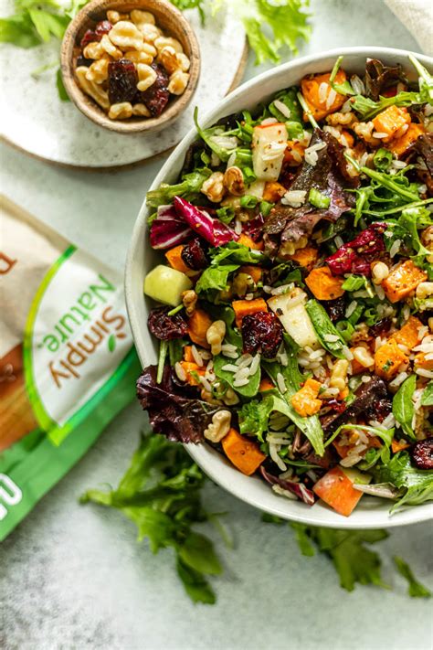 roasted sweet potato salad with honey dijon dressing all the healthy things