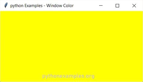Python Tkinter Background Color