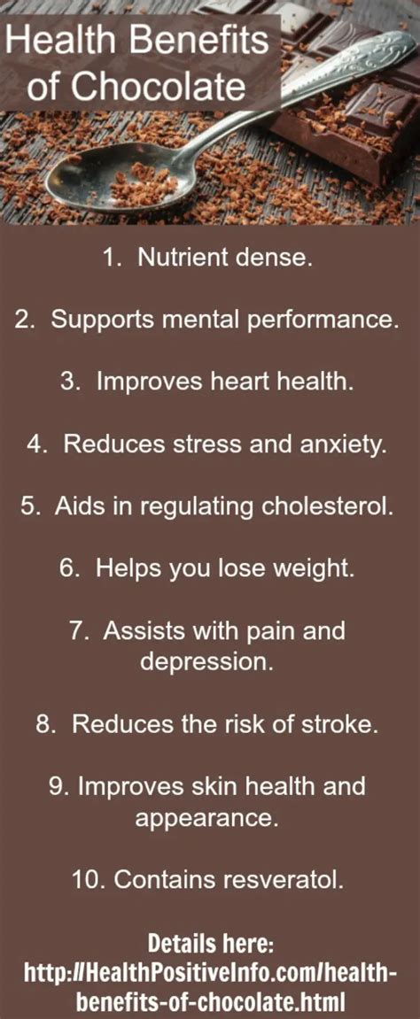 10 Health Benefits Of Chocolate Healthpositiveinfo