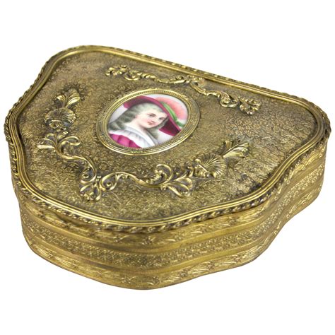 Jewelry Storage Antique Brass Trinket Box By Wandg Austria Jewelry Boxes Pe
