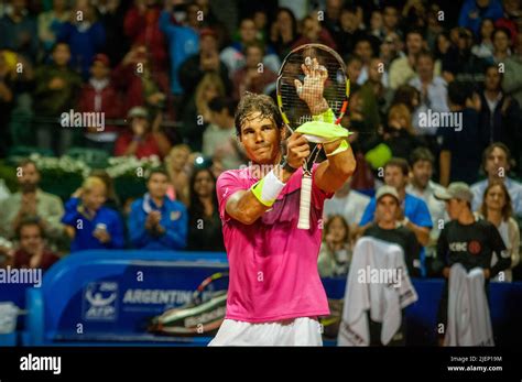 Rafael Nadal Pro Tennis Player Celebrates A New Atp 250 Title In