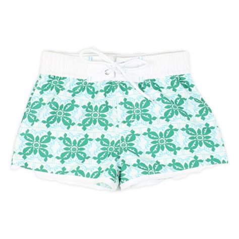 Snapper Rock Girls Floral Uv Swim Shorts White Green 6 New Ebay