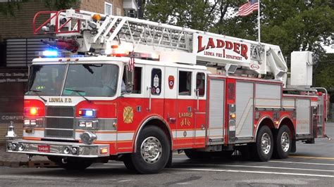Leonia Fire Department Ladder 1 Responding Peaking Q 10/1/22 - YouTube
