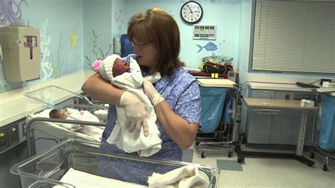 Infant Nurse Newborn Baby Hospital Nursery Stock Footage
