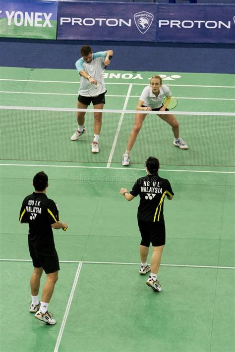 Mixed Doubles Badminton Editorial Photography Image 7679602