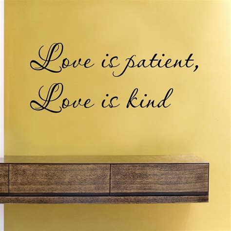 Love Is Patient Kind Vinyl Wall Art Decal Sticker With Images Decal