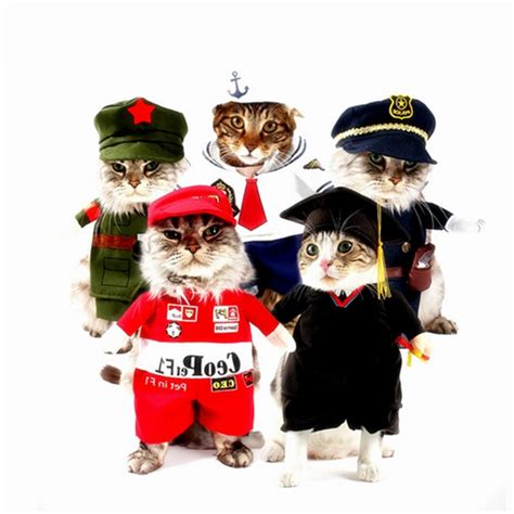 Funny Pet Cat Clothes Policeman Cat Clothes Cute Clothing For Cat Cool