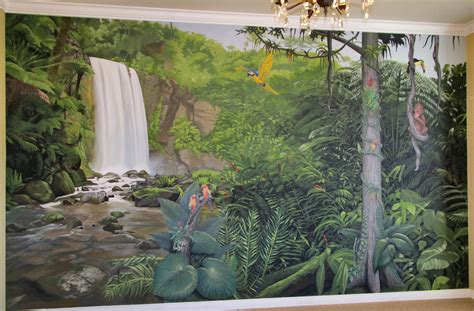 Tropical Forest Mural Rainforest Animal