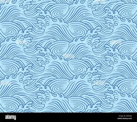 Seamless Ocean Wave Pattern Stock Vector Image And Art Alamy