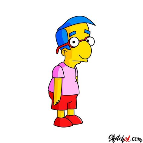 How To Draw Milhouse Van Houten Step By Step Drawing Tutorials Milhouse Van Houten Milhouse