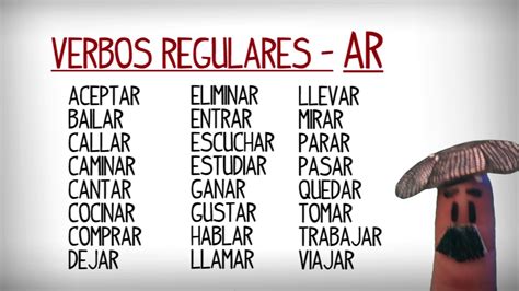 Lista Verbos Regulares E Irregulares Más Usados En Español Youtube